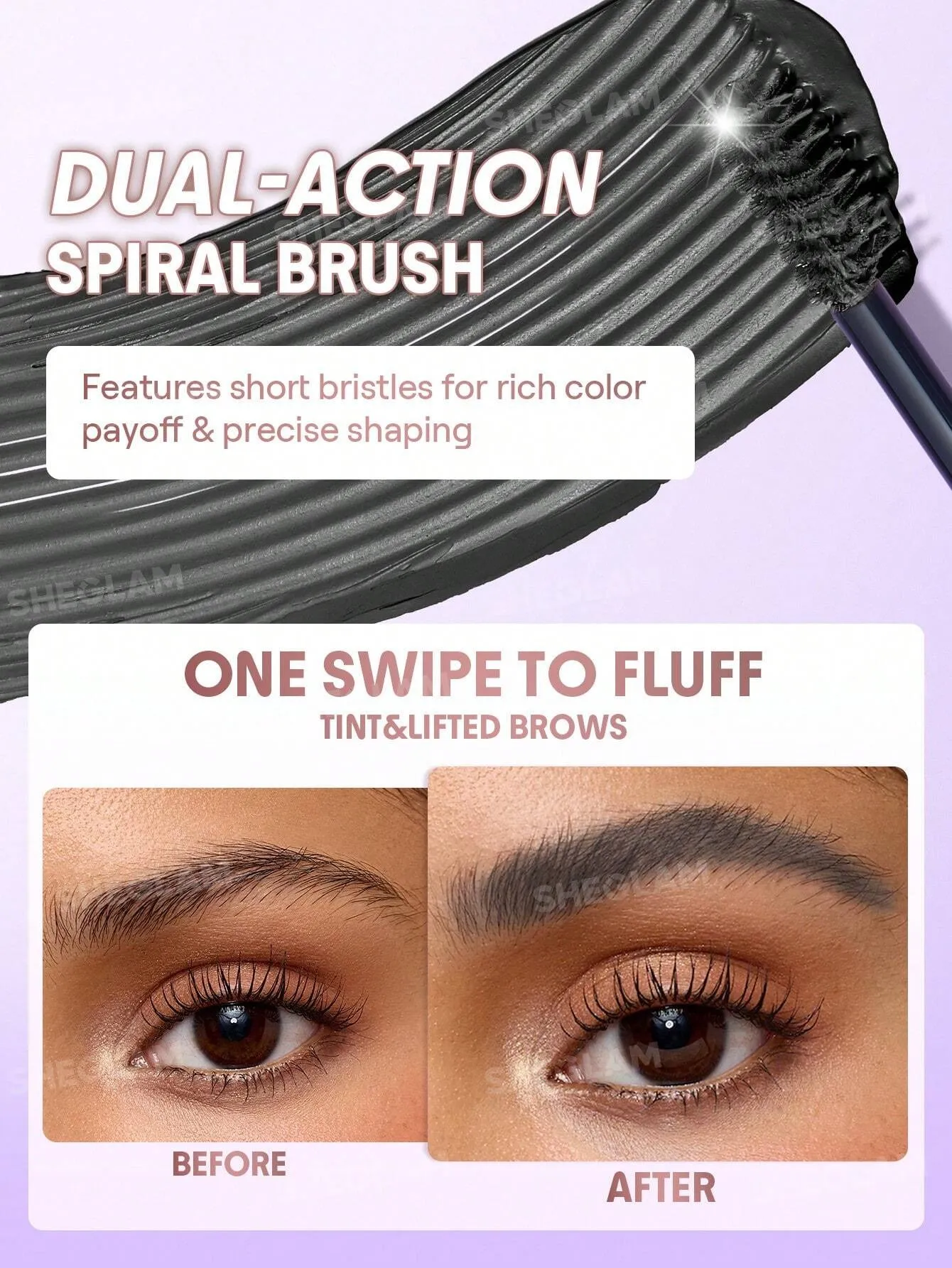 بعد از استفاده خرید ریمل ابرو شیگلم رنگی اصل + بهترین قیمت (airy tinted)